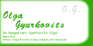 olga gyurkovits business card